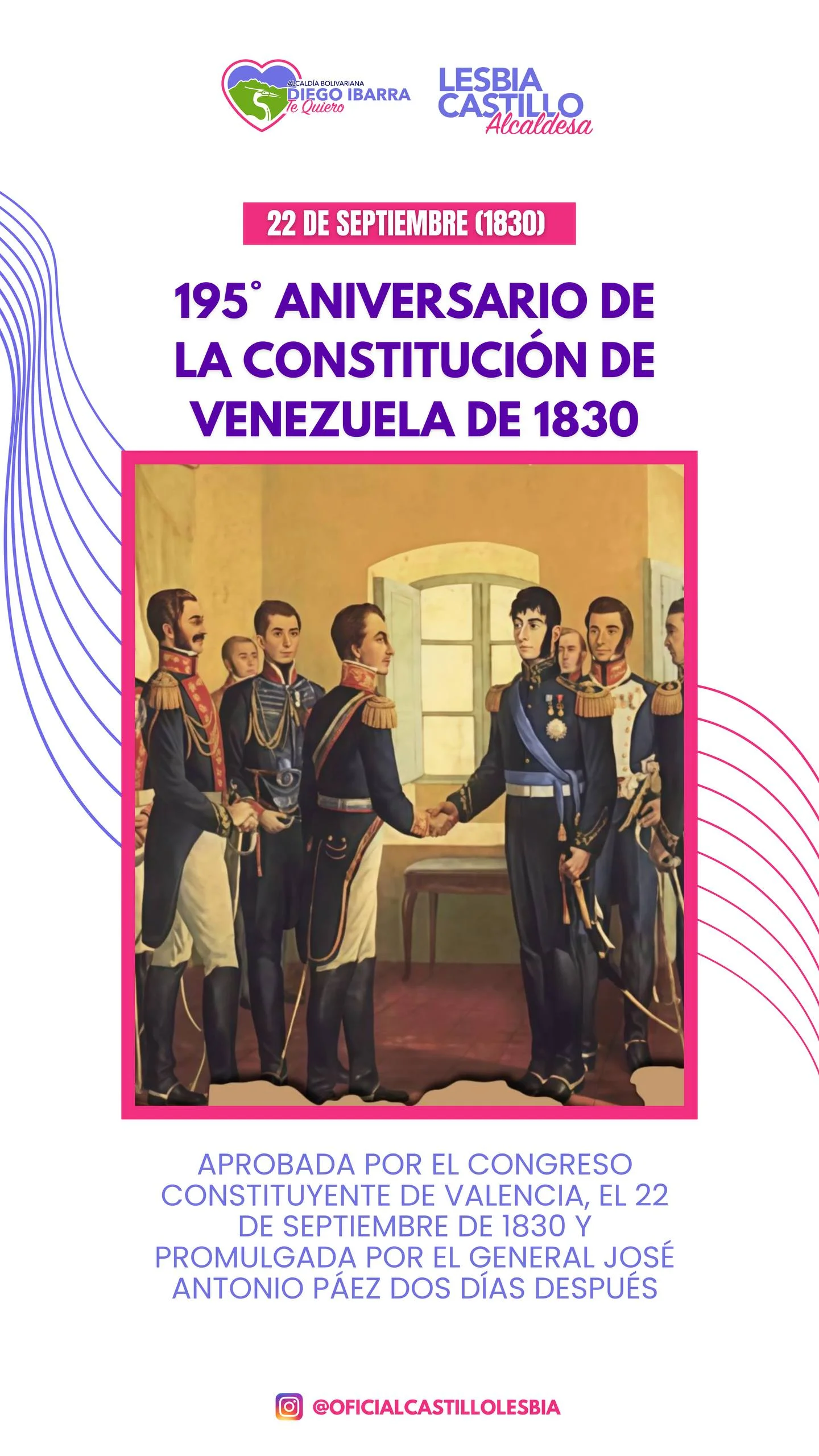 195º aniversario de la constitución de Venezuela de 1830