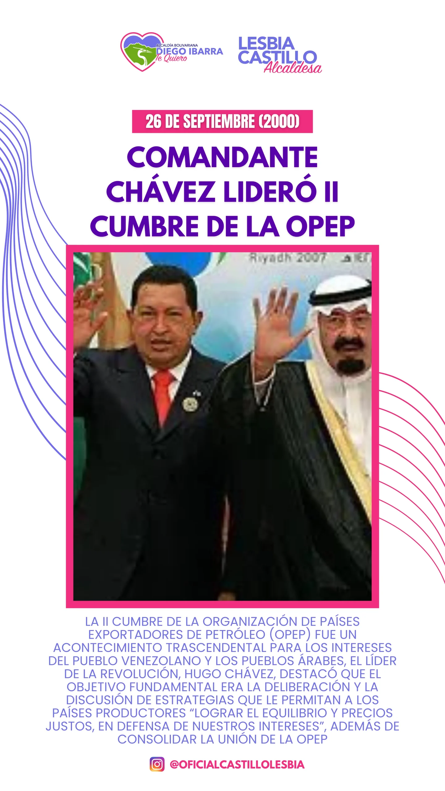 COMANDANTE CHÁVEZ LIDERÓ II CUMBRE DE LA OPEP