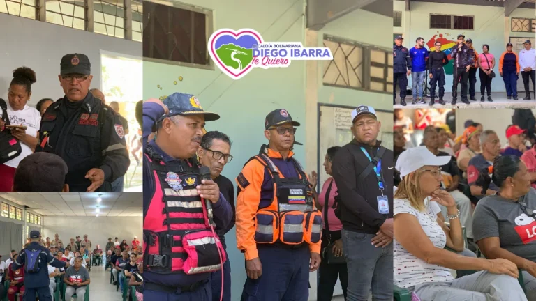 Diego Ibarra en fase de adiestramiento ante catástrofes naturales