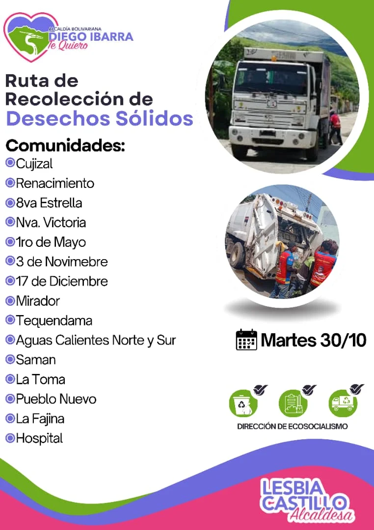 Cronograma de desechos sólidos