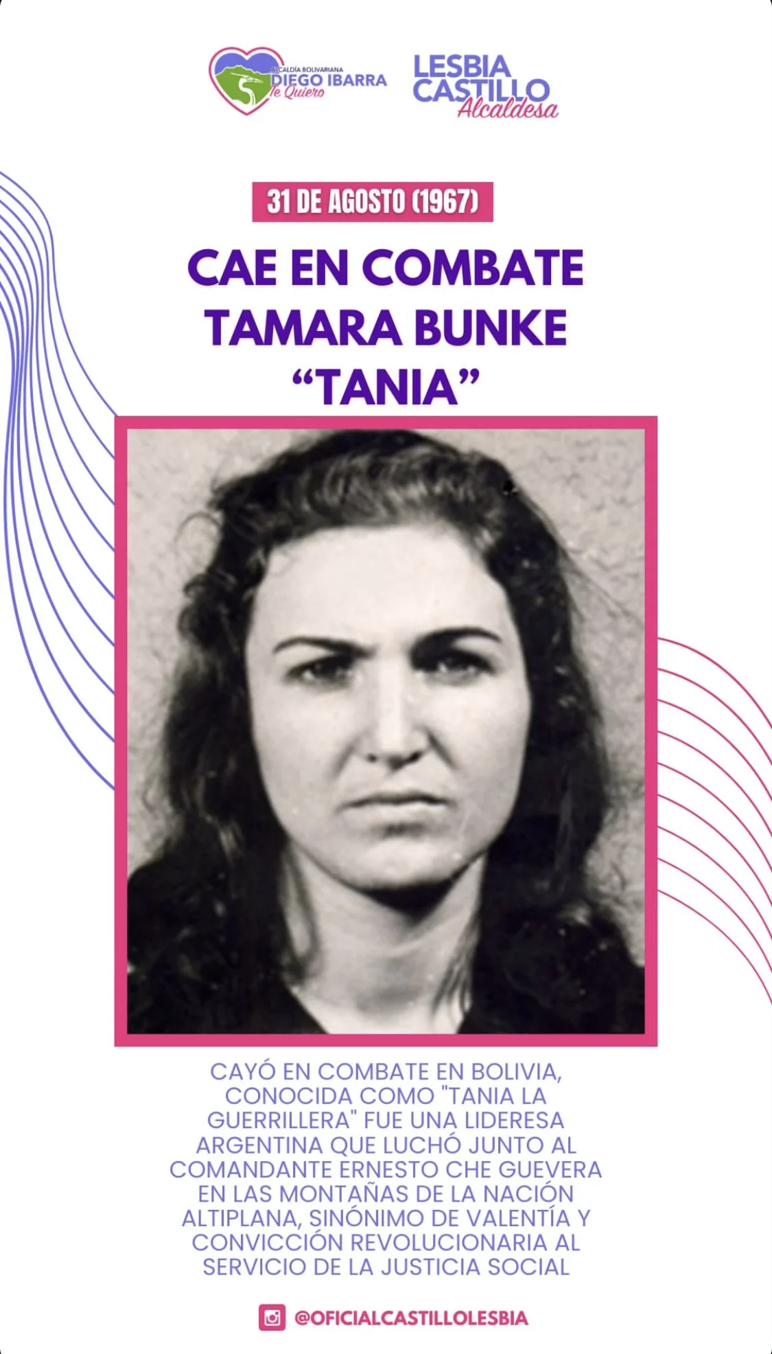 CAE EN COMBATE TAMARA BUNKE ¨ TANIA¨