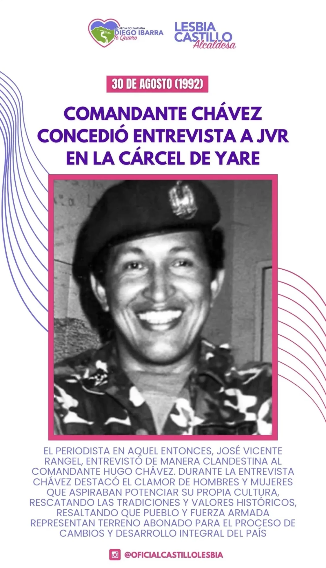 COMANDANTE CHÁVEZ CONCEDIÓ ENTREVISTA A JVR EN LA CÁRCEL DE YARE