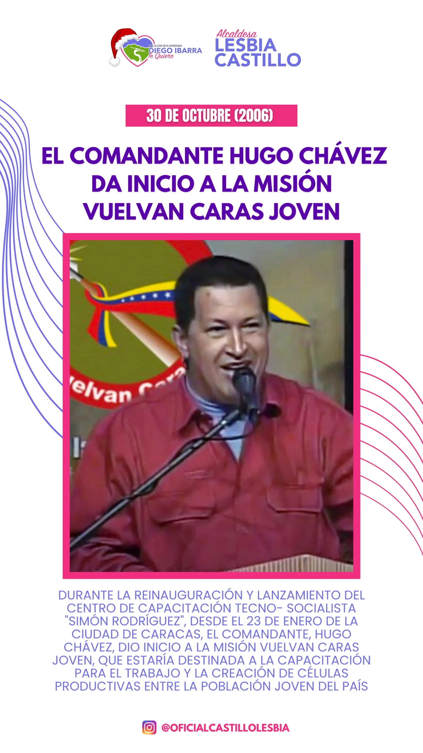 El comandante Hugo Chávez da inicio a la Misión Vuelvan Caras Joven