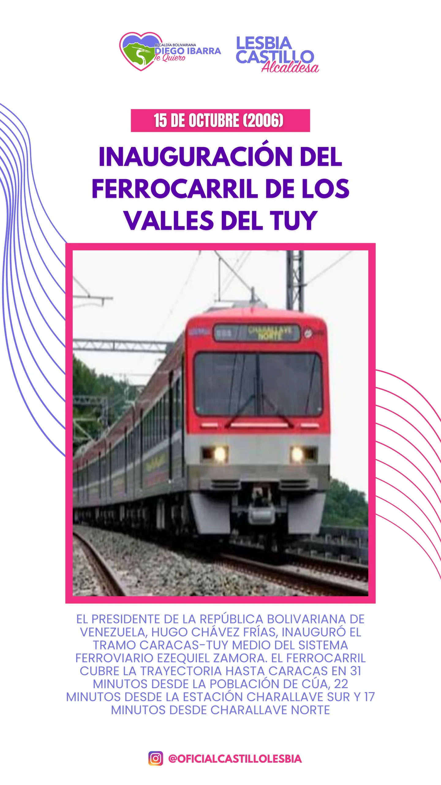 Inauguración del ferrocarril de los Valles del Tuy