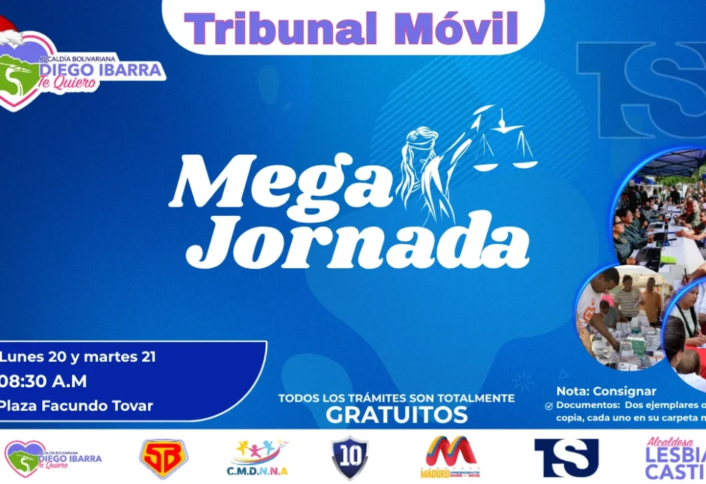 Mega Jornada del Tribunal Móvil en el Municipio Diego Ibarra