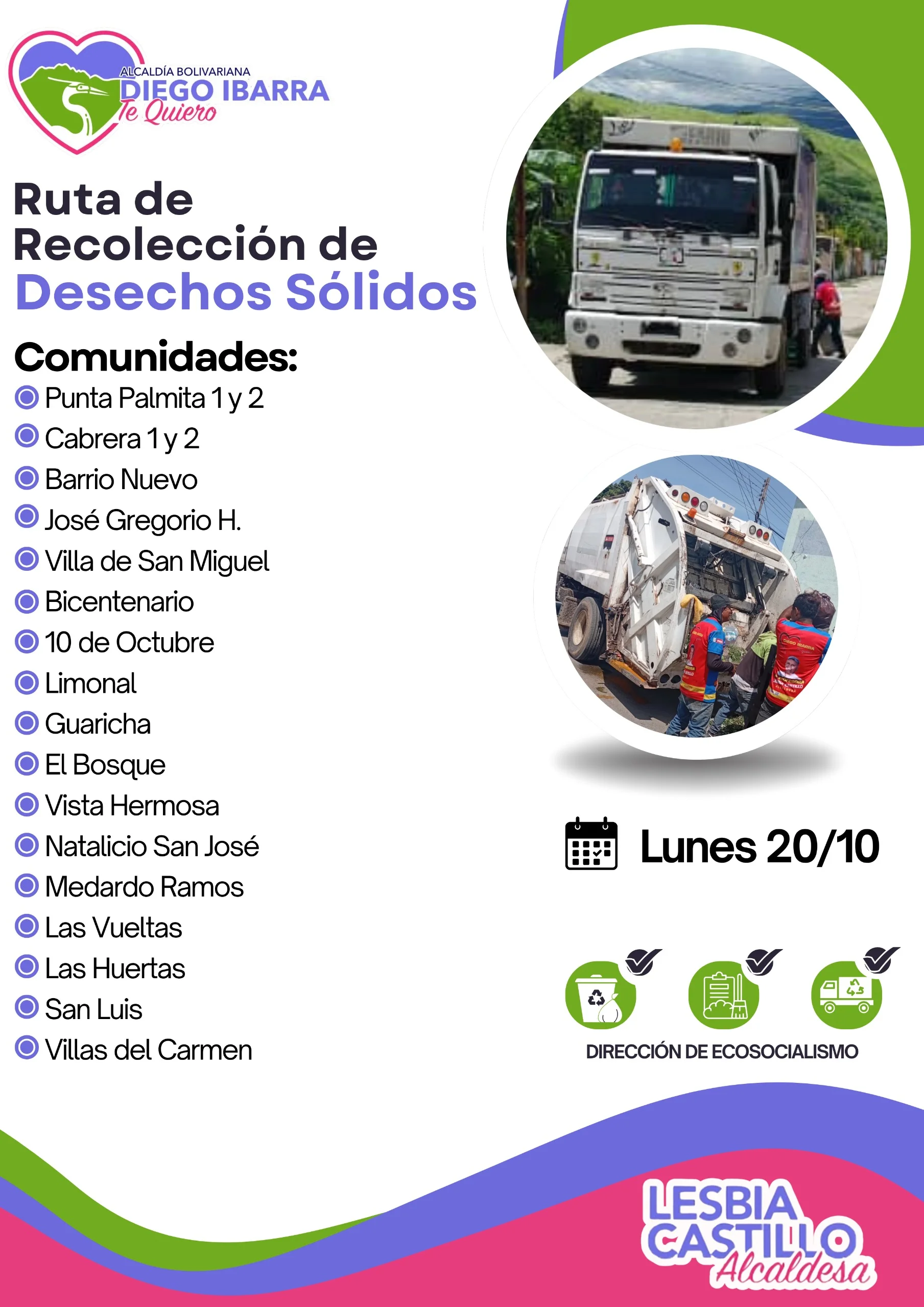 Ruta de recolección de desechos sólidos