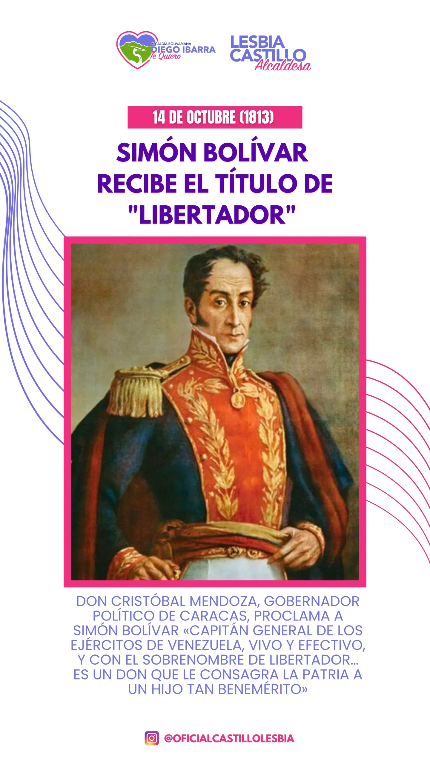 Simón Bolívar recibe el título de Libertador