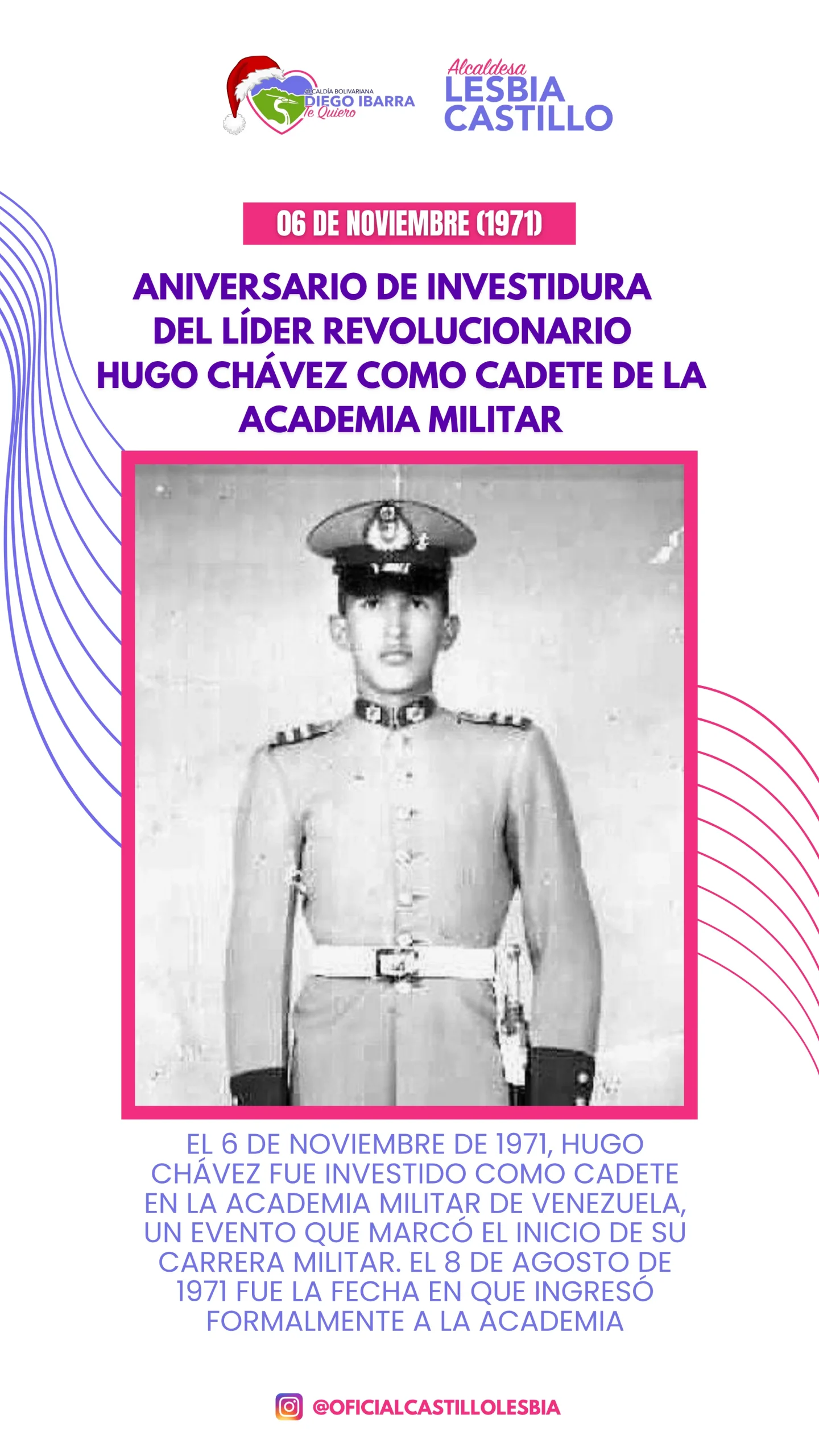 Aniversario de investidura del líder revolucionario Hugo Chávez como cadete de la Academia militar