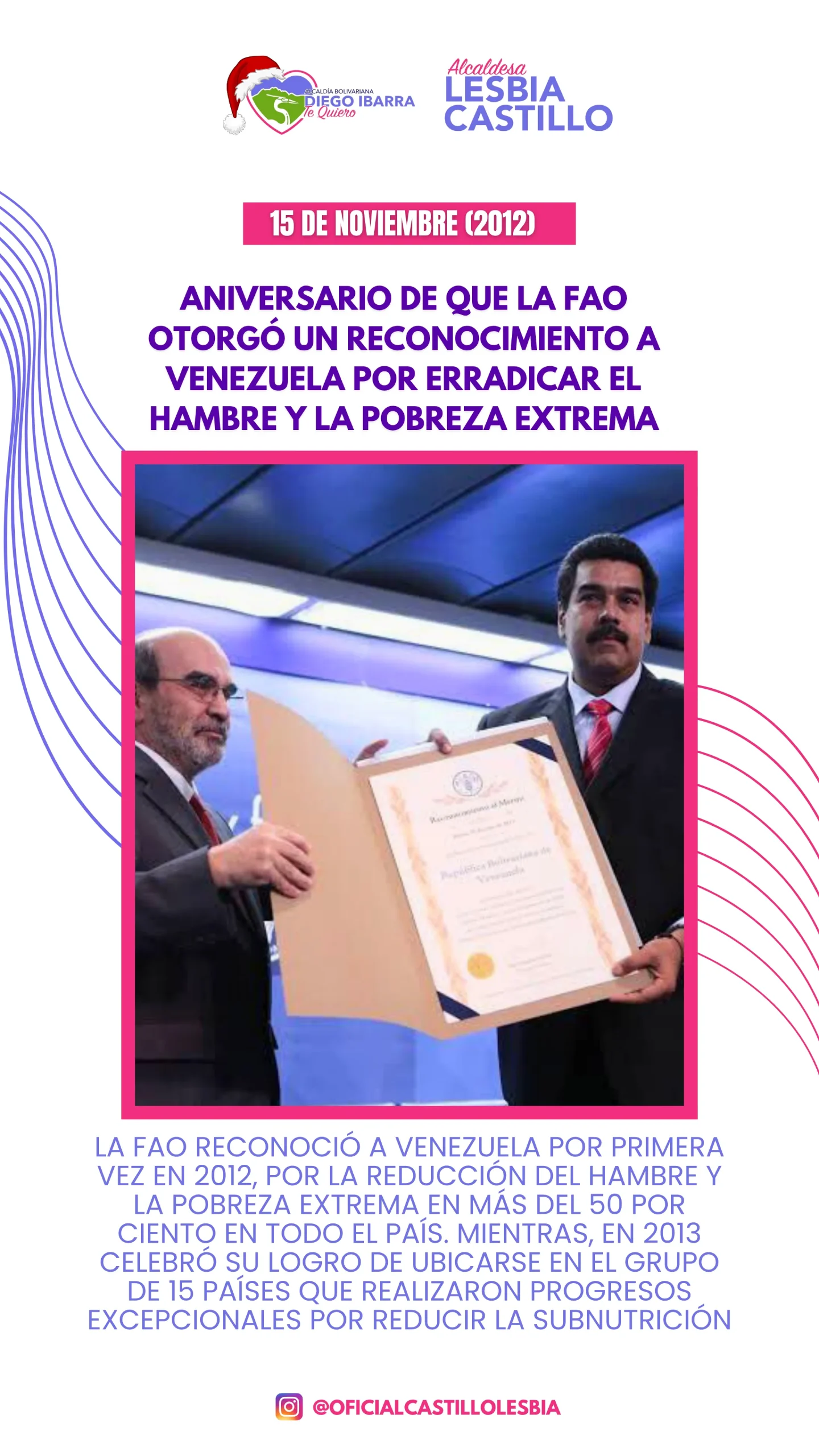 Aniversario de que la fao otorgó un reconocimiento a Venezuela por erradicar el hambre y la pobreza extrema