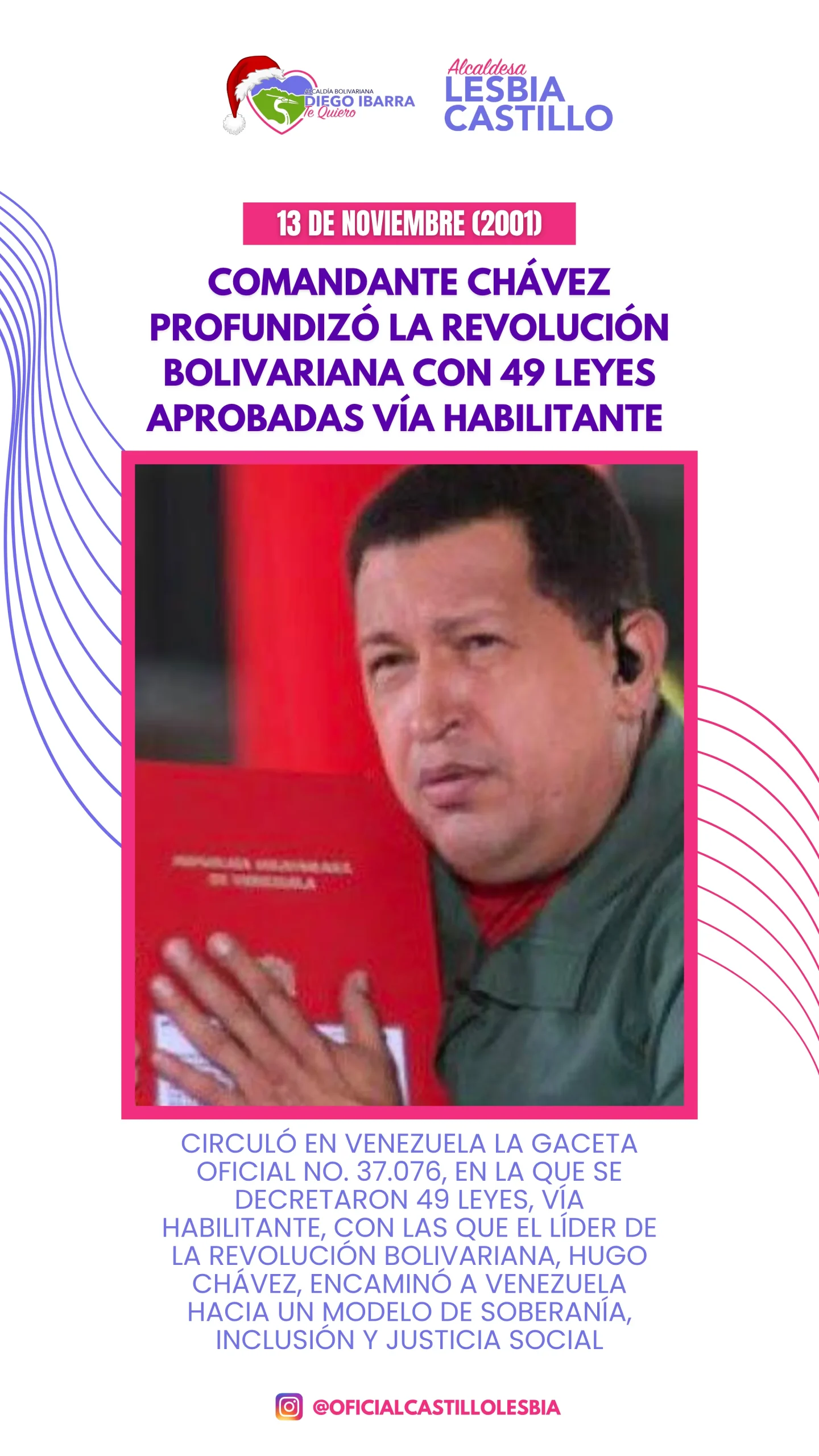 Comandante Chávez profundizó la revolución Bolivariana con 49 leyes aprobadas vía habilitante
