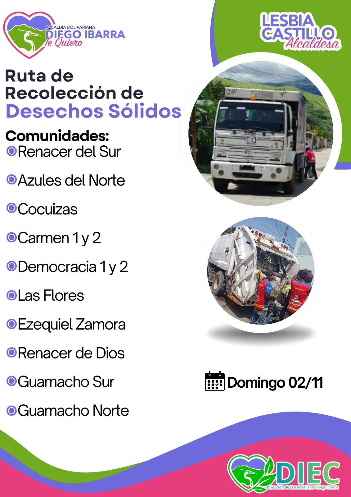 Ruta de recolección de desechos sólidos