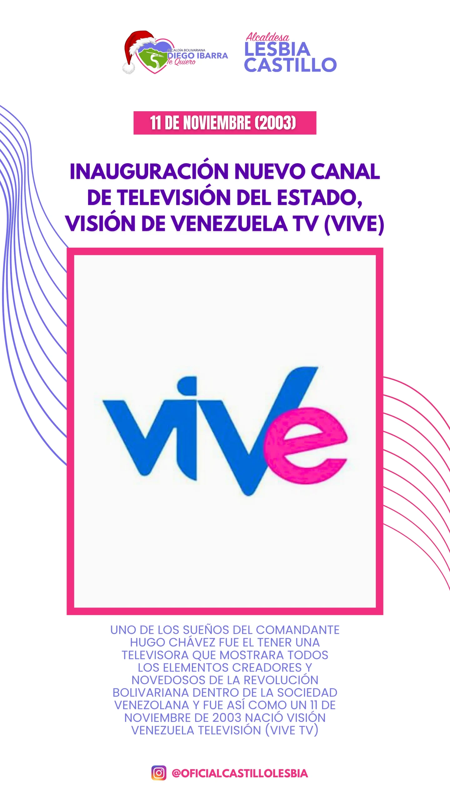 Inauguración Nuevo Canal de tevisióndel estado, Visión de Venezuela tv (VIVE)