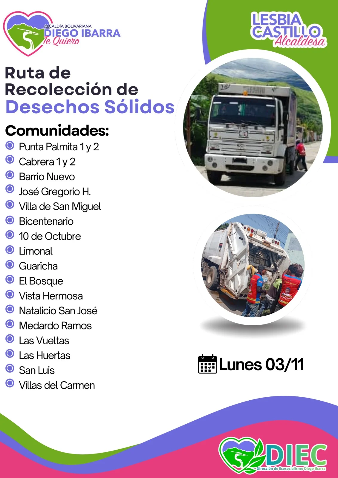 Ruta de recolección de desechos sólidos