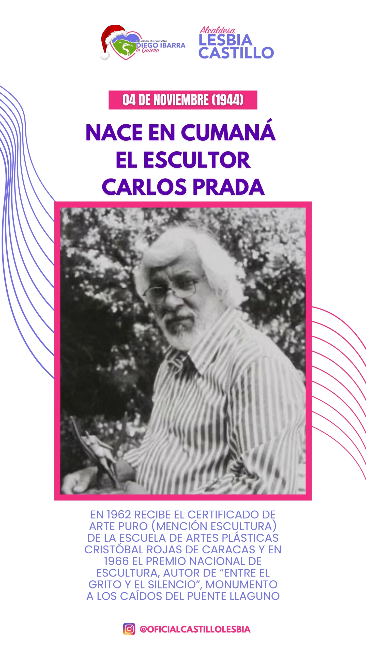 Nace en Cumanà el escultor Carlos Prada
