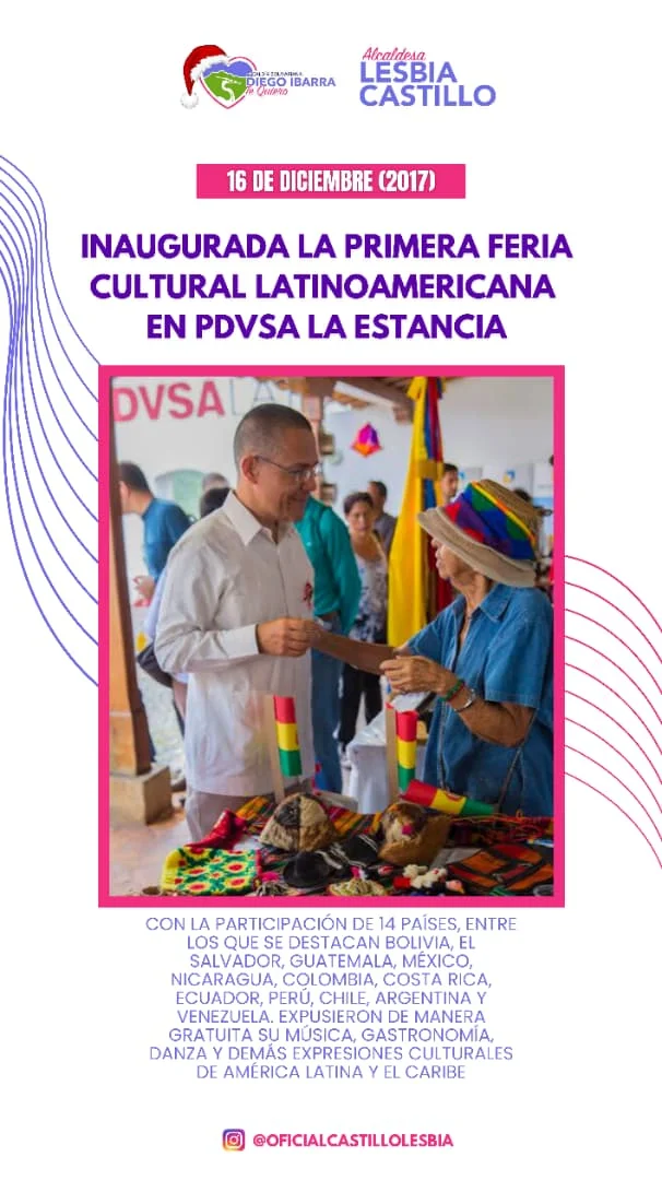 Inaugurada la Primera feria cultural latinoamericana en pdvsa la estancia