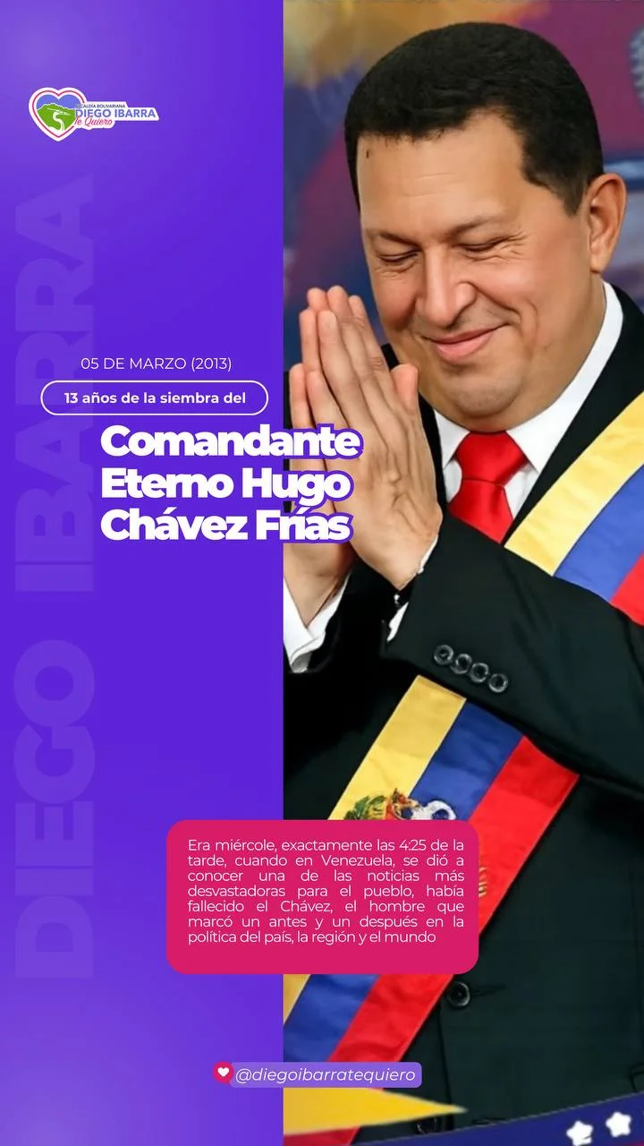 13 años desde la siembra del comandante eterno Hugo Chávez Frías