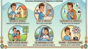 Recomendaciones a la Colectividad Plan de Emergencia Post-Sismo